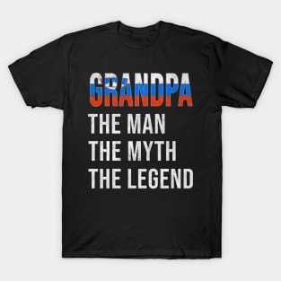 Grand Father Slovenian Grandpa The Man The Myth The Legend - Gift for Slovenian Dad With Roots From  Slovenia T-Shirt